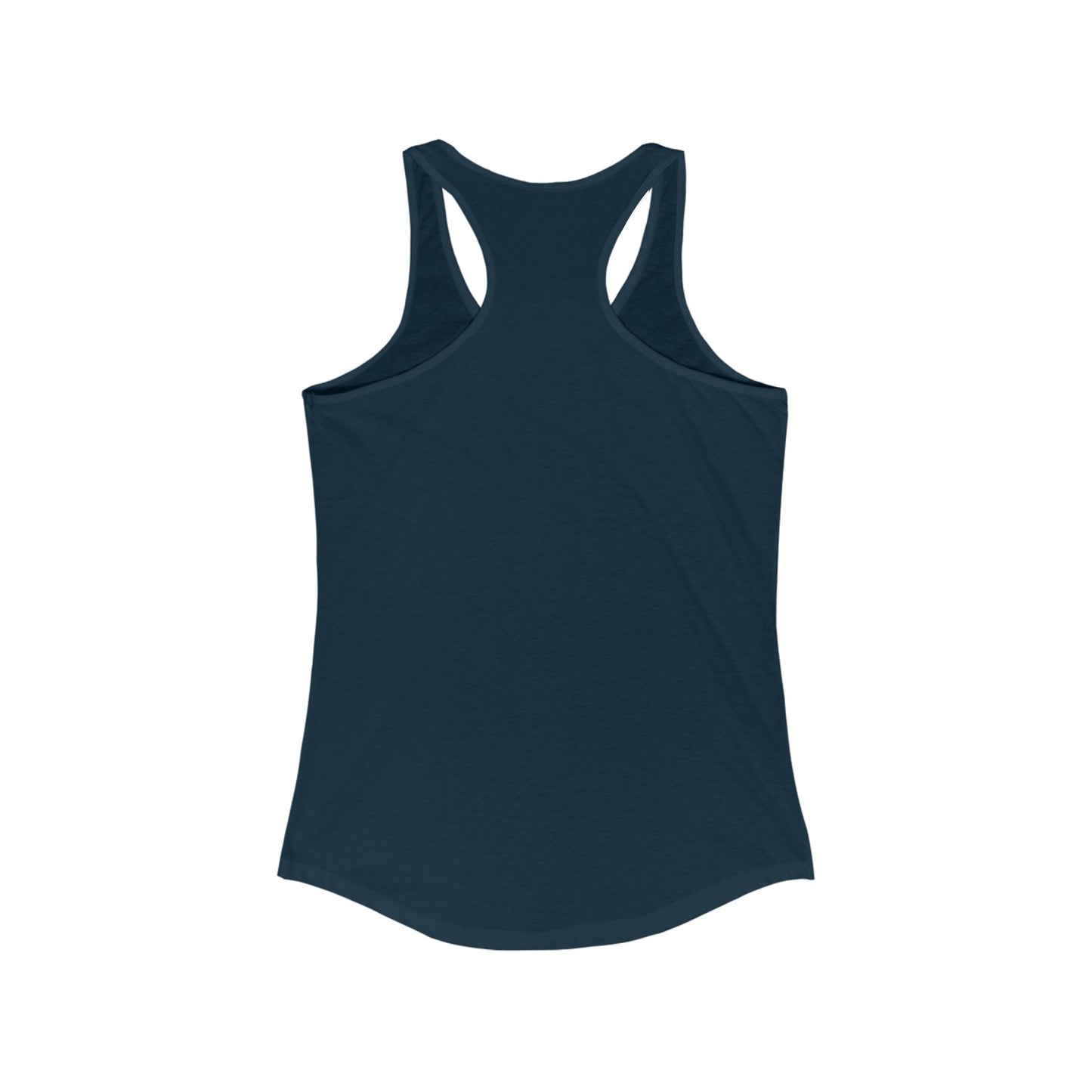 Pink Hibiscus Racerback Tank Top - XS / Solid Midnight Navy - SUNKISSHAVEN