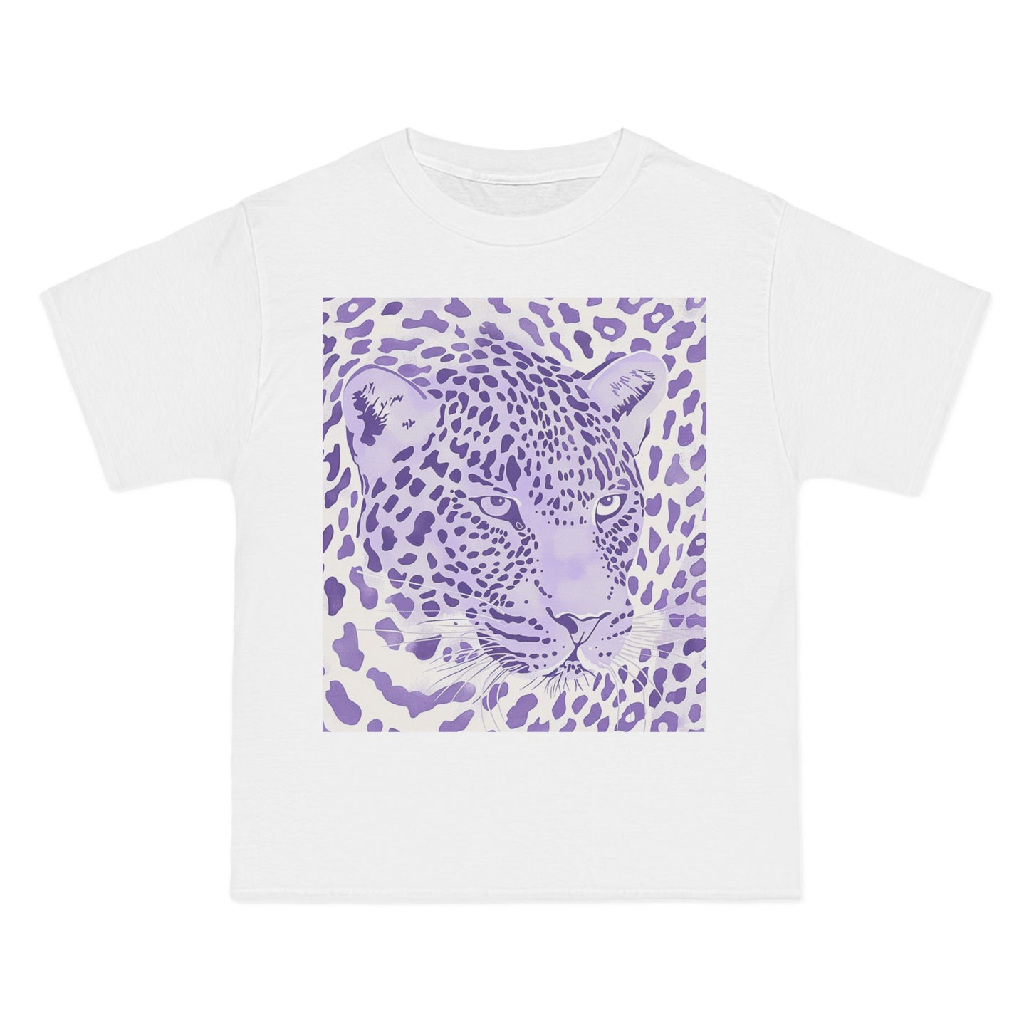 Purple Leopard Short-Sleeve T-Shirt - White / S - SUNKISSHAVEN