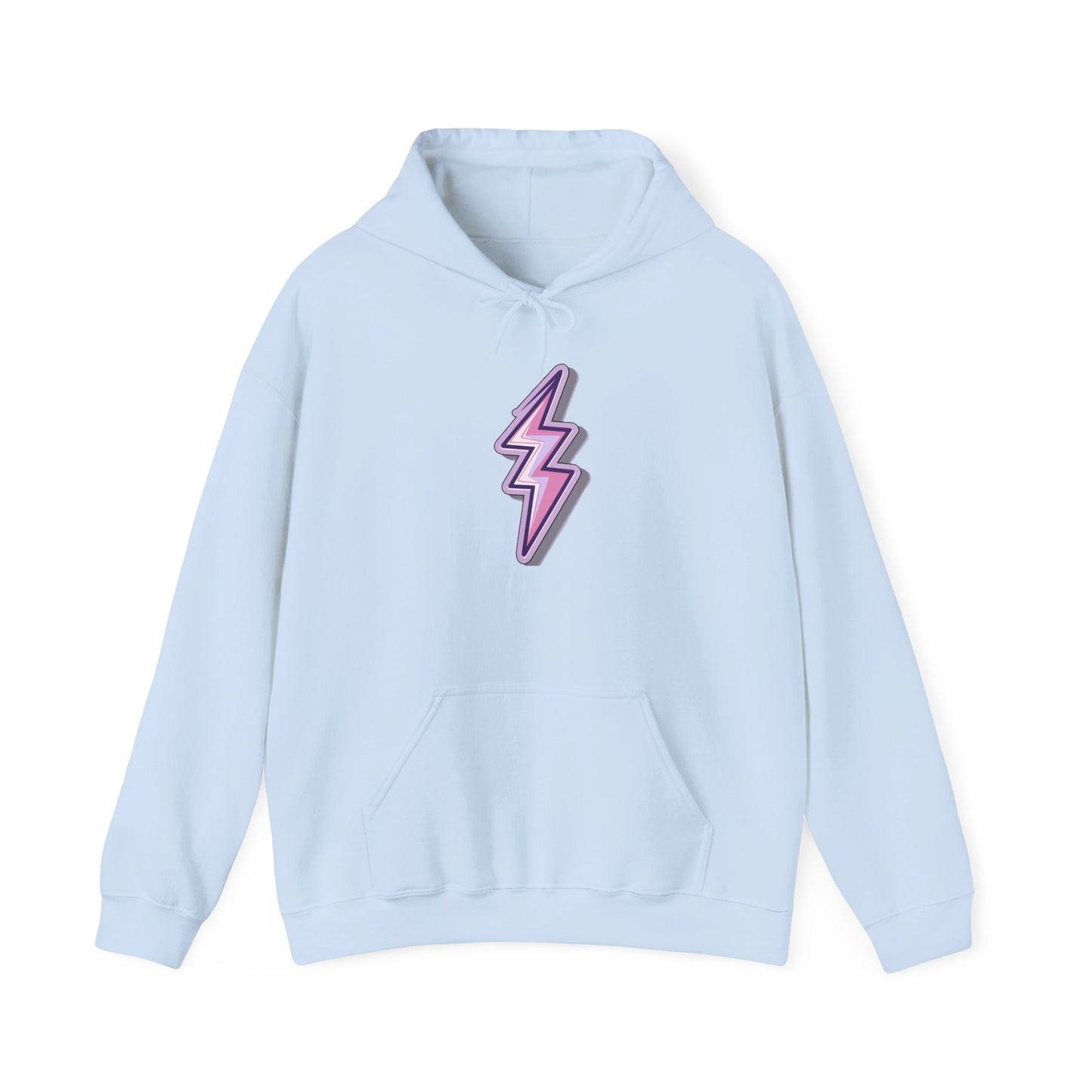 Unisex Purple Lightning Bolt Hoodie - Light Blue / S - SUNKISSHAVEN
