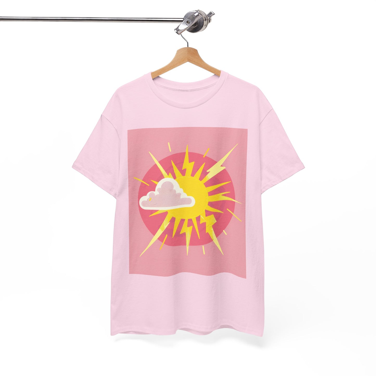 Sunshine and Lightning Unisex Tee - Light Pink / S - SUNKISSHAVEN