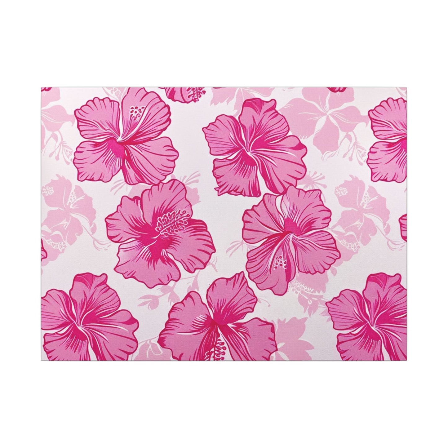 Pink Hibiscus Bloom Matte Canvas - 24″ x 18″ (Horizontal) / 0.75'' - SUNKISSHAVEN