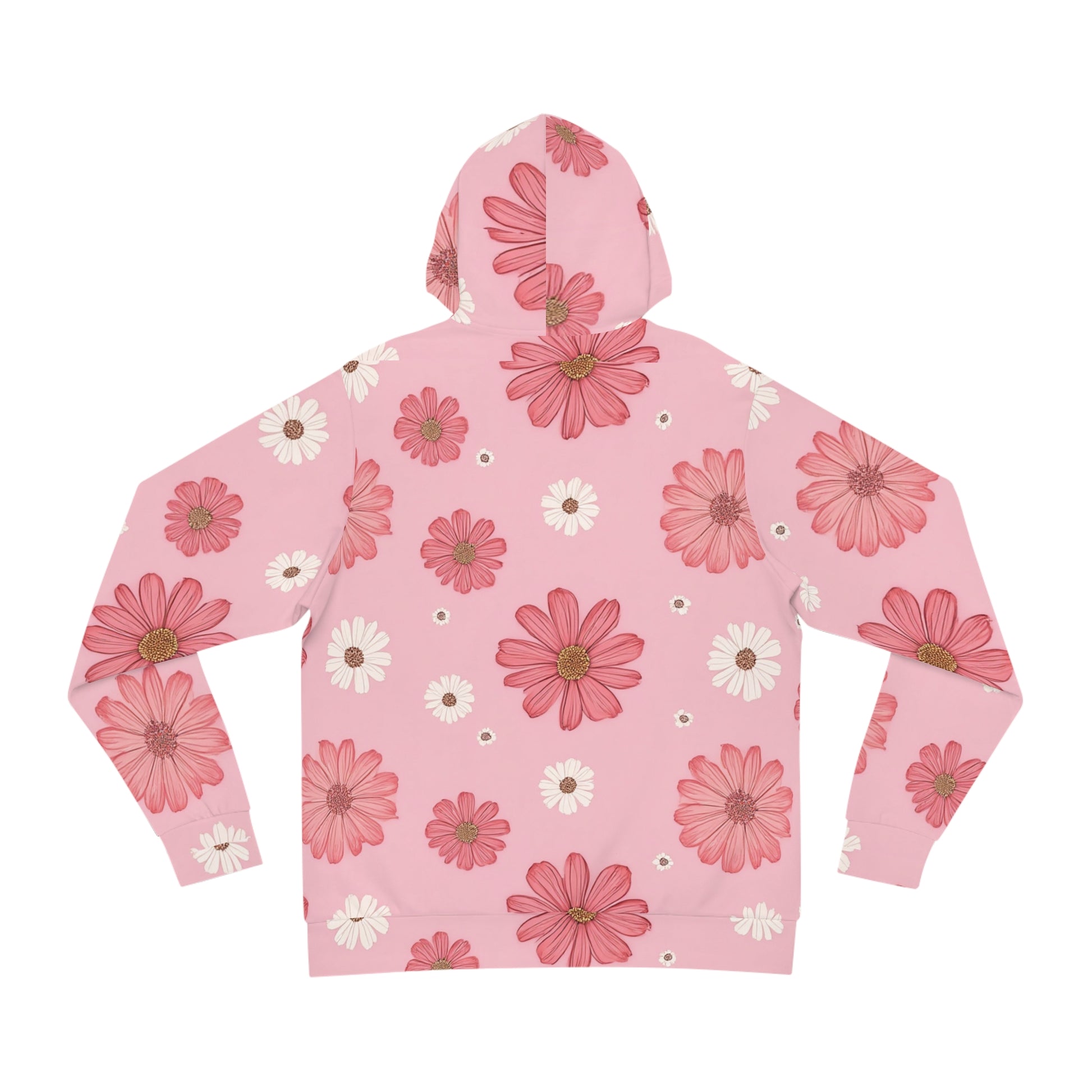 Preppy Pink Floral Hoodie - Comfortable & Stylish All-Over Print for Women - S / Seam thread color automatically matched to design - SUNKISSHAVEN