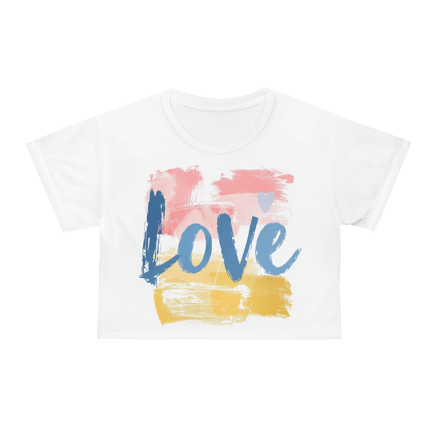 Love Crop Top T-Shirt - White stitching / XS - SUNKISSHAVEN