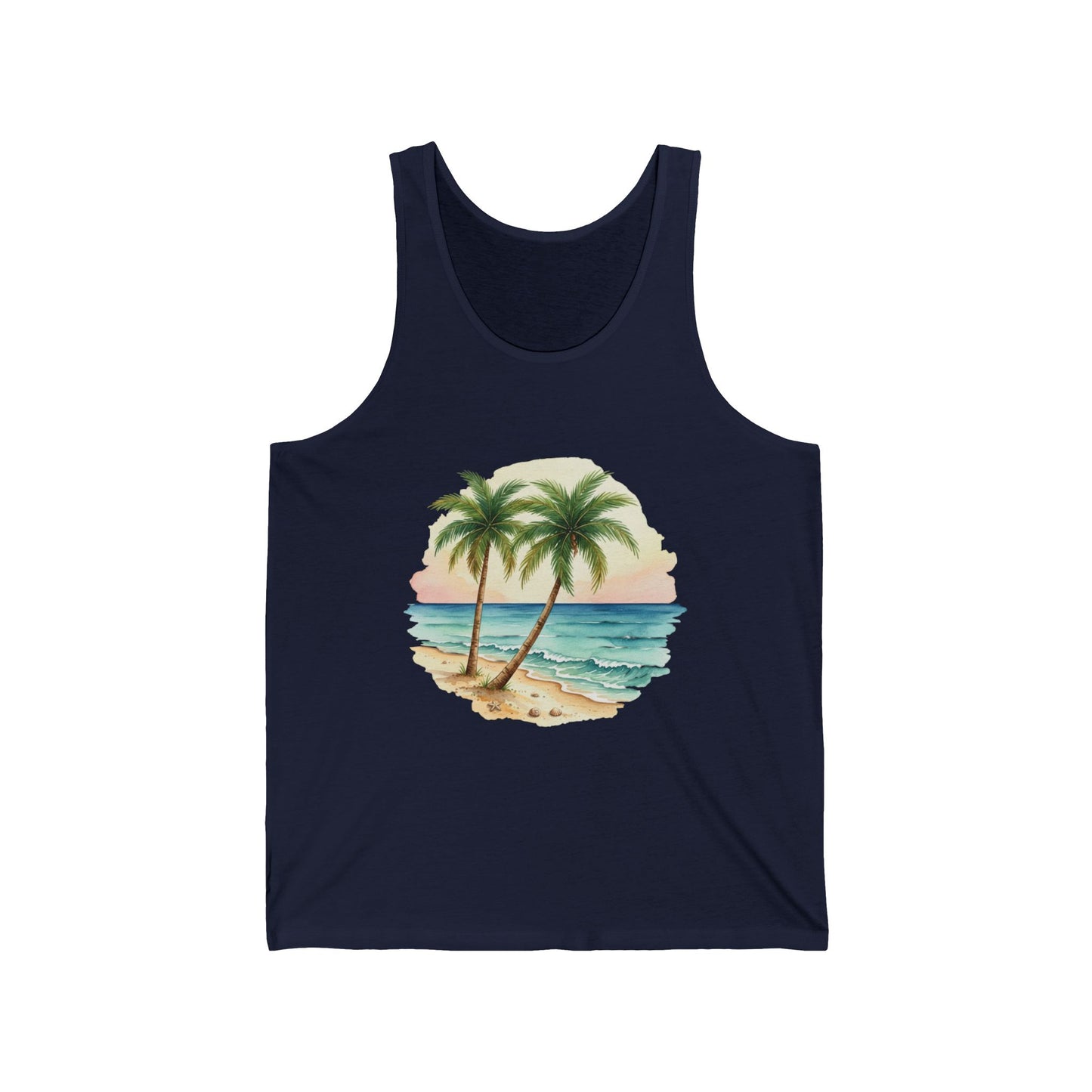 Tropical Paradise Unisex Tank, Summer Beach Top, Vacation Attire, Gift for Beach Lovers, Resort Wear
