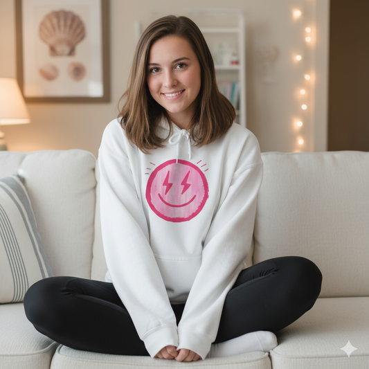 Smiley Lightning Bolt Hoodie