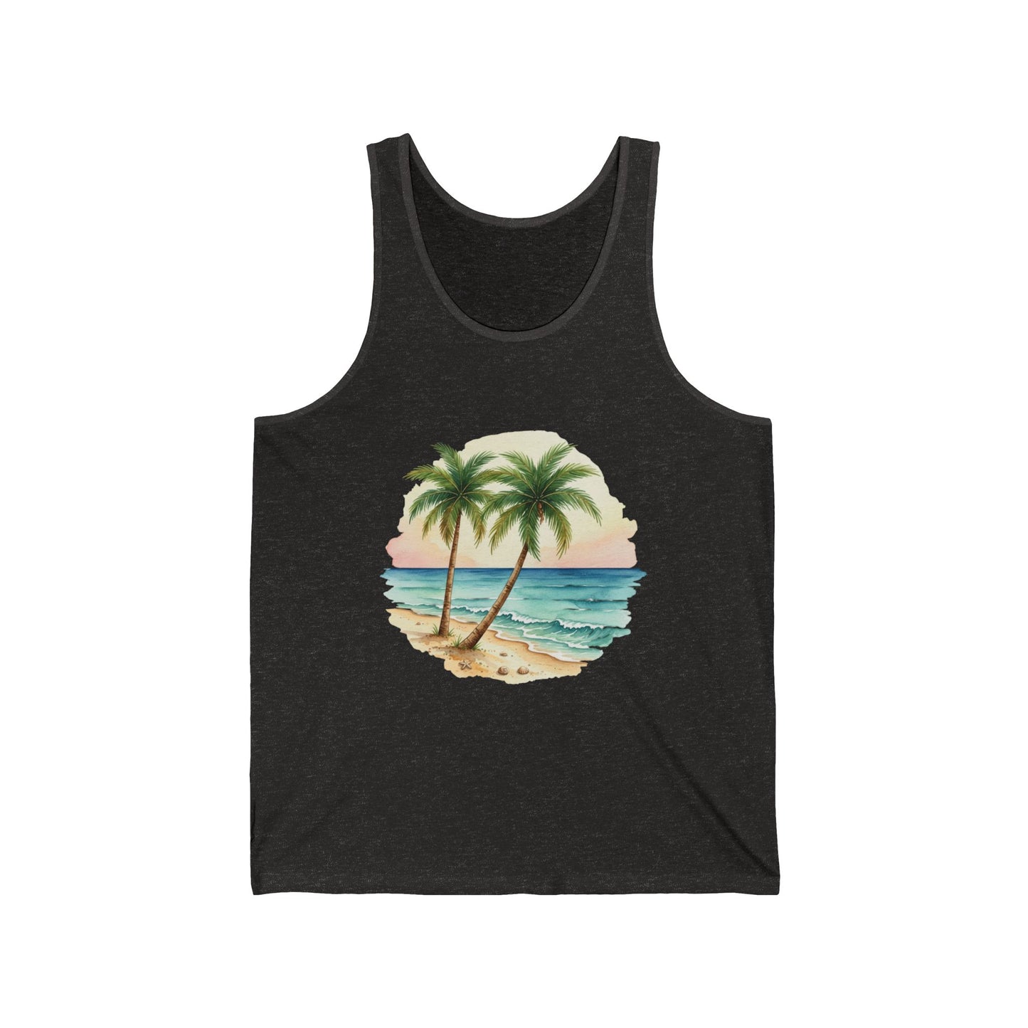 Tropical Paradise Unisex Tank, Summer Beach Top, Vacation Attire, Gift for Beach Lovers, Resort Wear