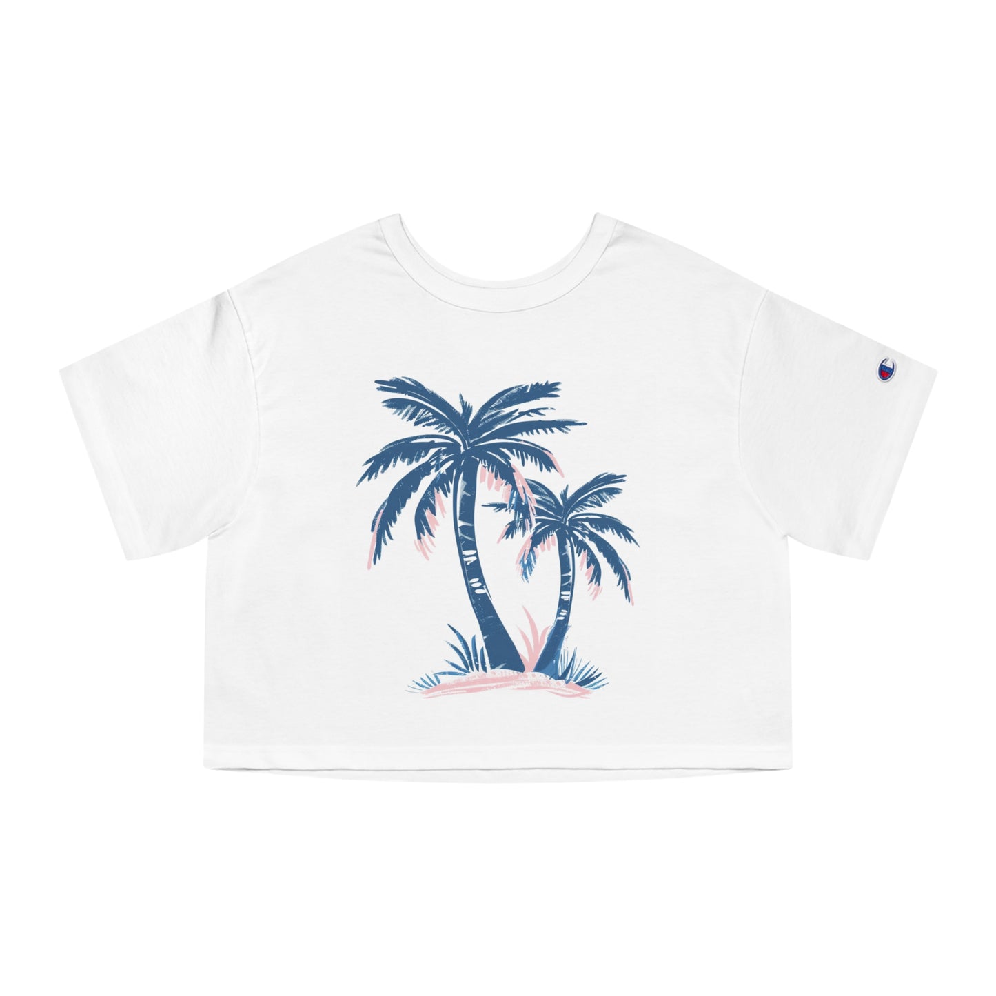 Copy of Tropical Trees Festival Crop Top - White / XS - SUNKISSHAVEN