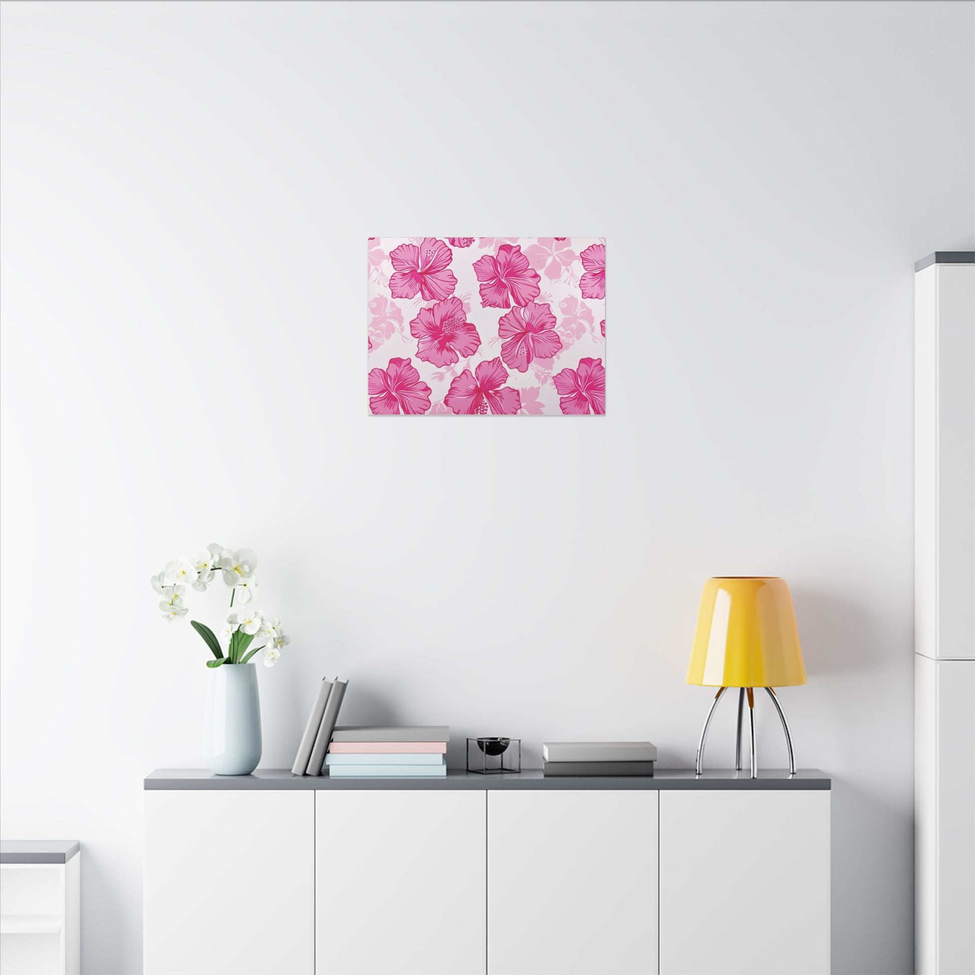 Pink Hibiscus Bloom Matte Canvas - 24″ x 18″ (Horizontal) / 0.75'' - SUNKISSHAVEN