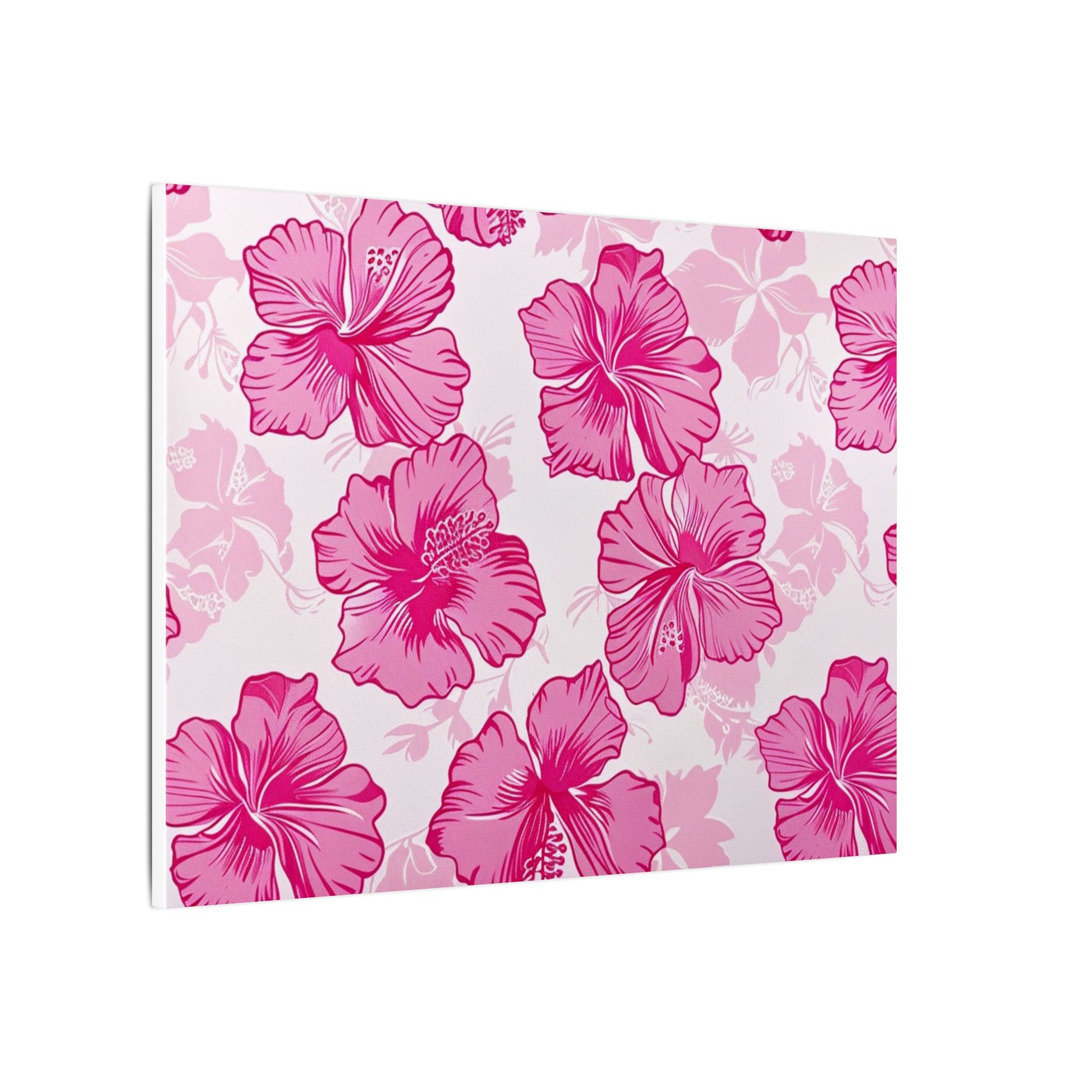 Pink Hibiscus Bloom Matte Canvas - 24″ x 18″ (Horizontal) / 0.75'' - SUNKISSHAVEN