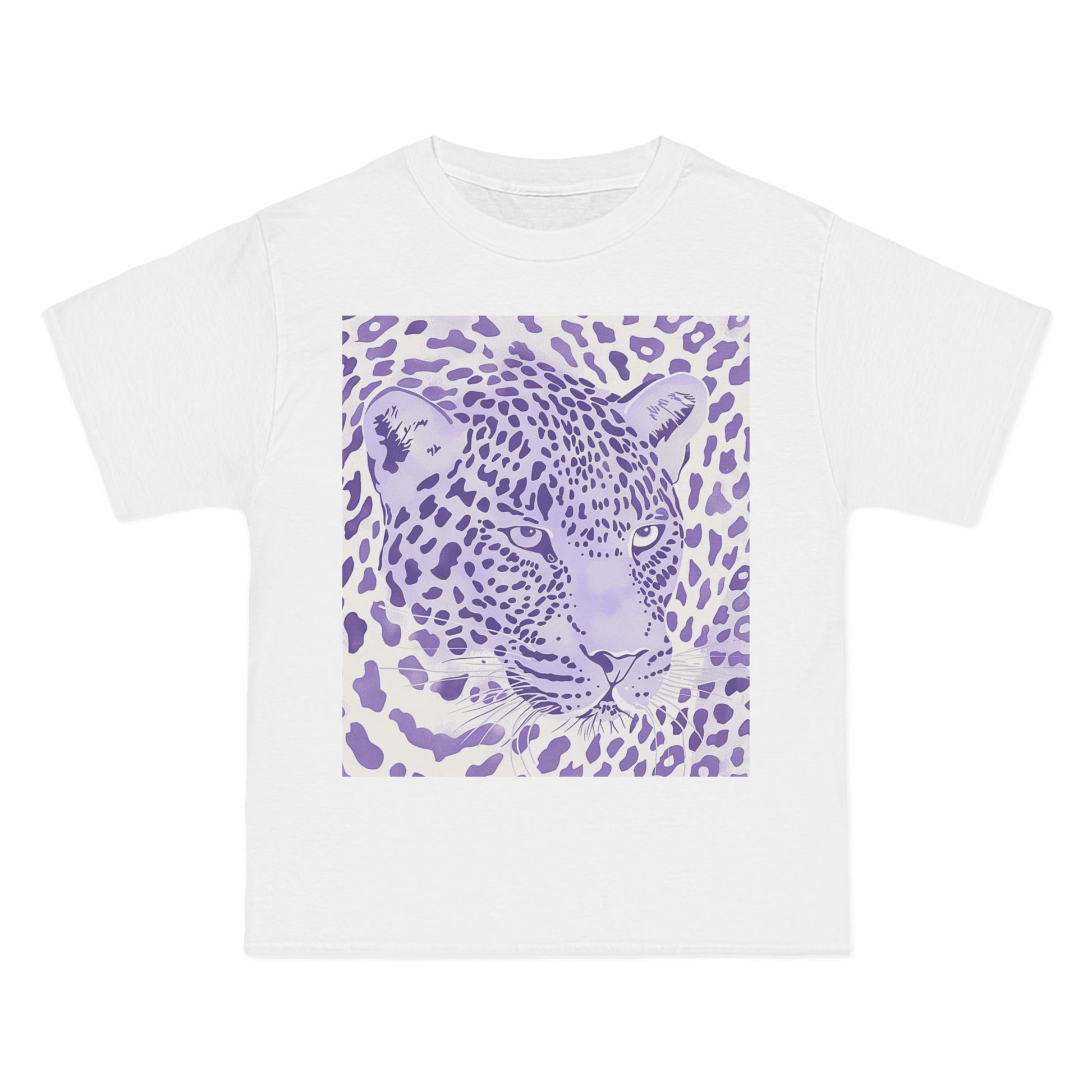 Purple Leopard Short-Sleeve T-Shirt - White / S - SUNKISSHAVEN