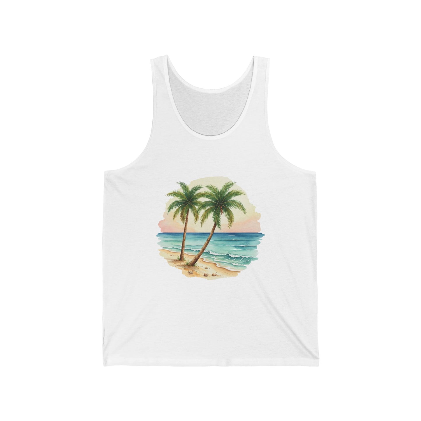 Tropical Paradise Unisex Tank, Summer Beach Top, Vacation Attire, Gift for Beach Lovers, Resort Wear