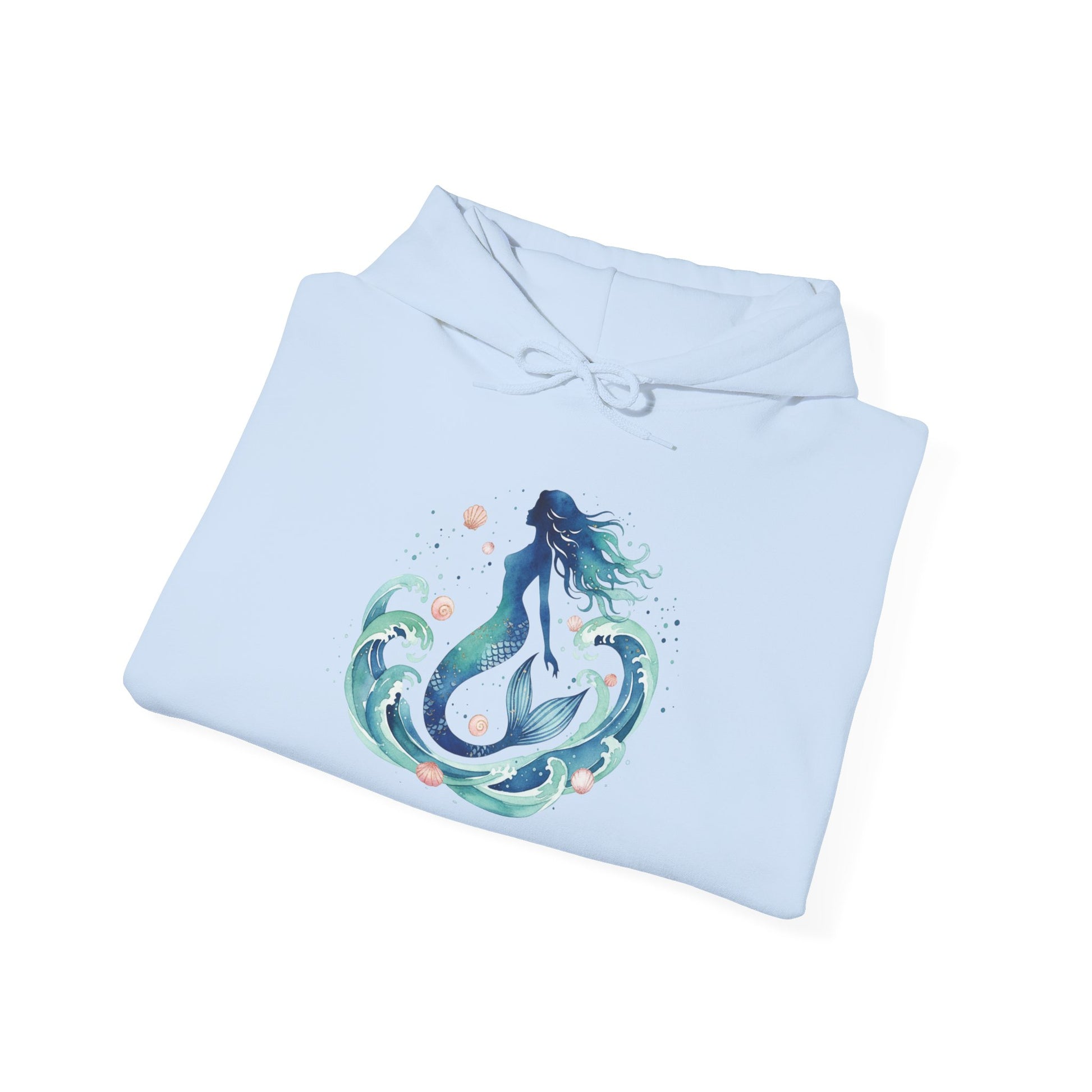 Ocean Goddess Hoodie, Artistic Sweatshirt for Beach Lovers, Magical Elemental Gift, Cozy Casual Wear, Perfect for Summer and Holidays - S / White - SUNKISSHAVEN